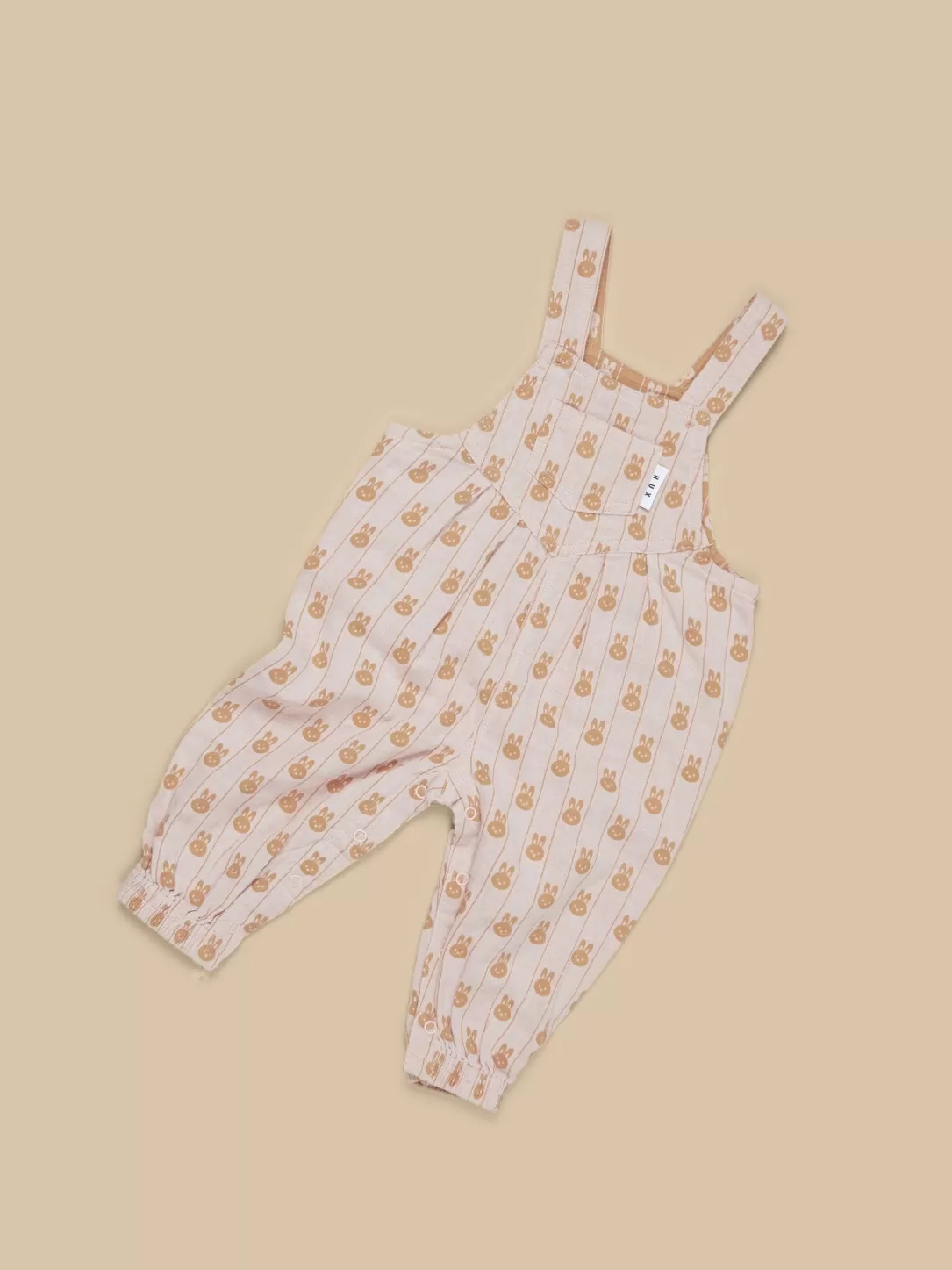 Bunny Stripe Reversible Overalls<Huxbaby Outlet