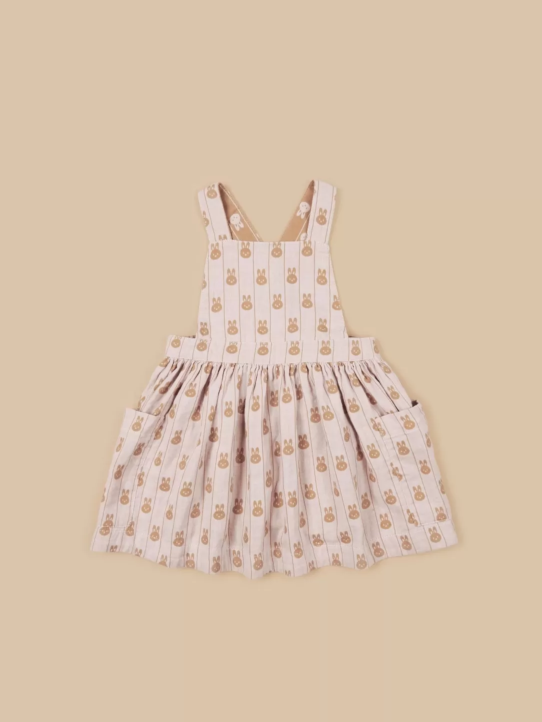 Bunny Stripe Reversible Pinafore<Huxbaby Fashion