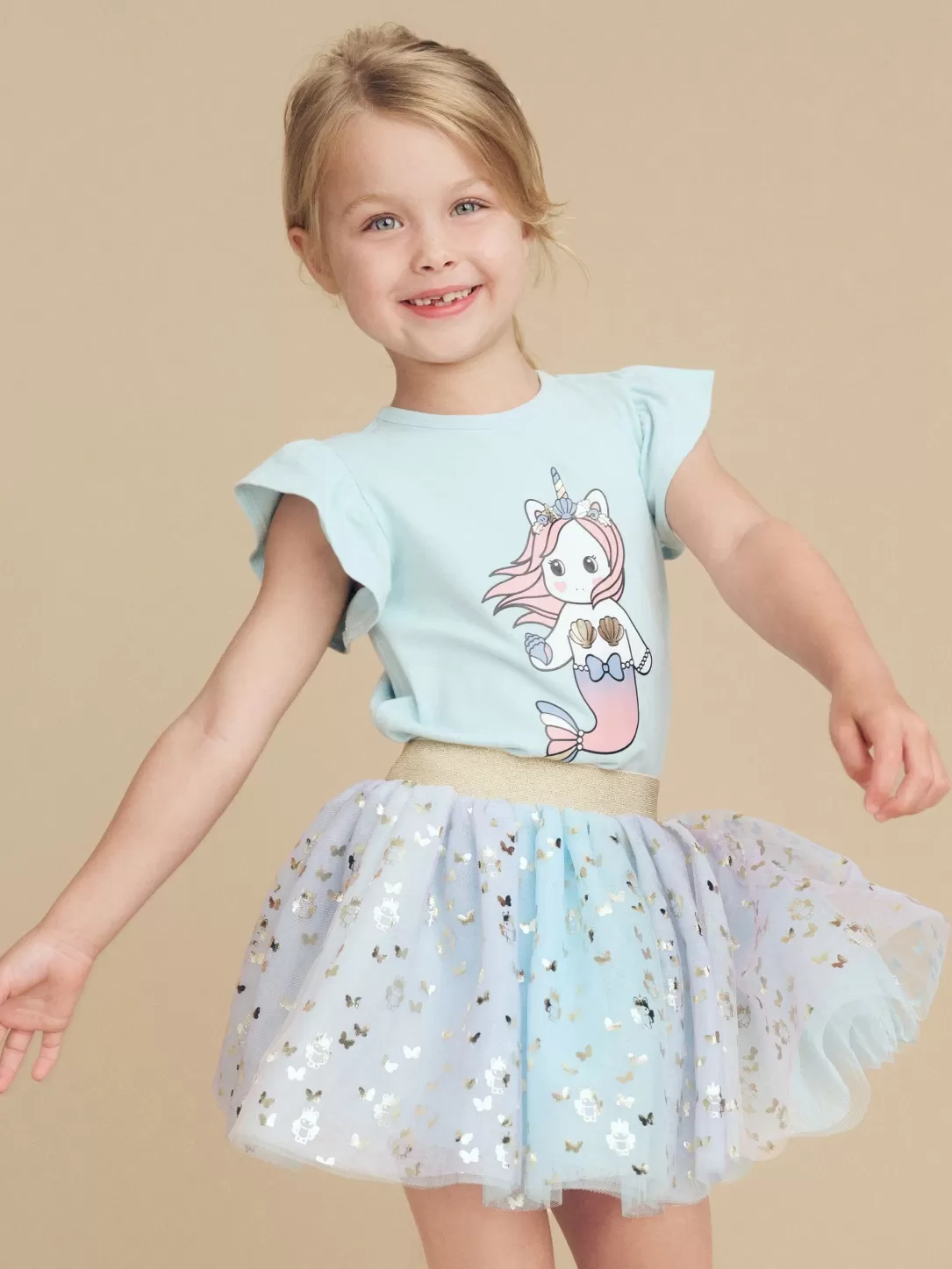 Butterfly Unicorn Tulle Skirt<Huxbaby Fashion