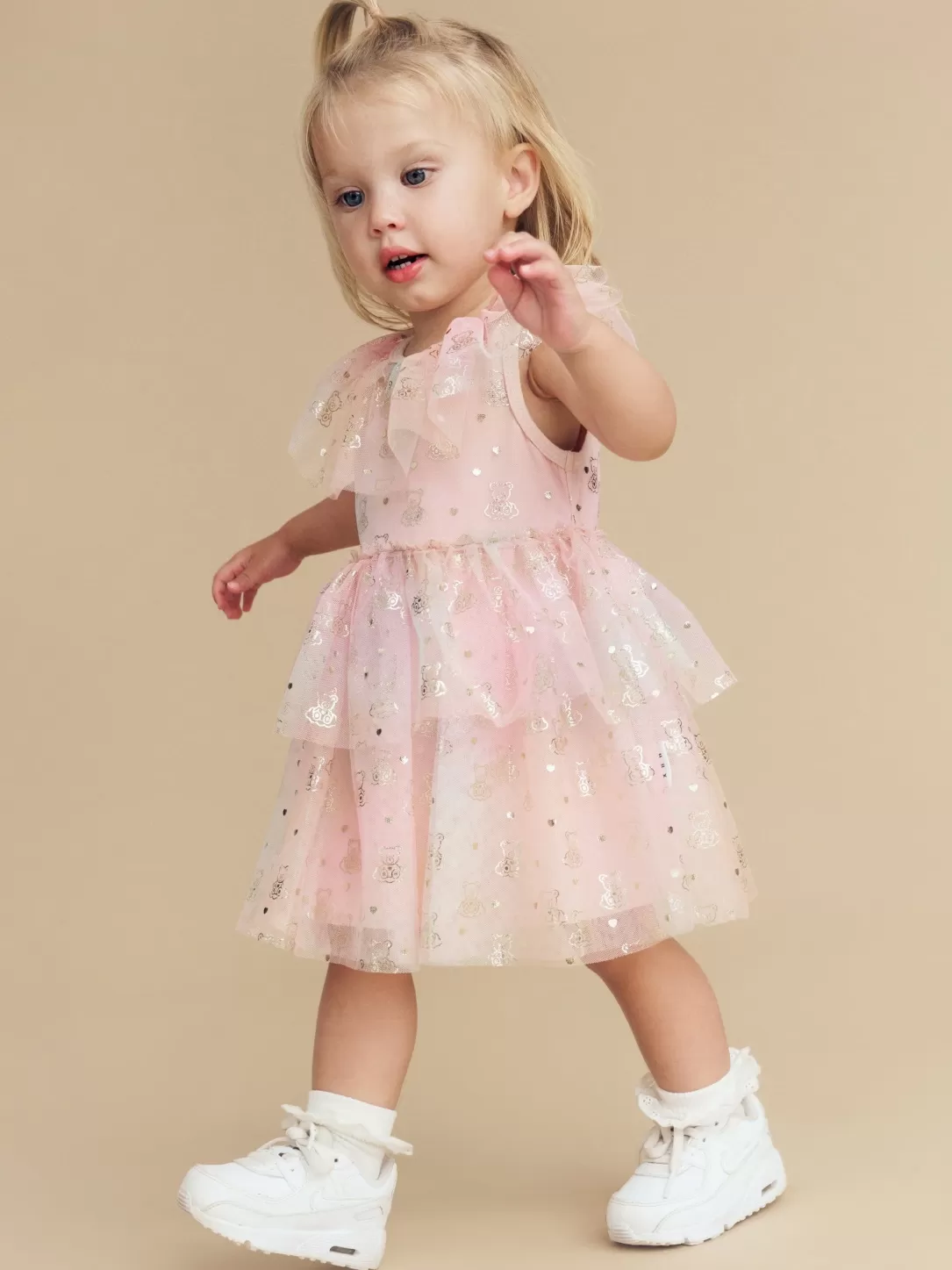 Cloud Bear Tiered Party Dress<Huxbaby Best