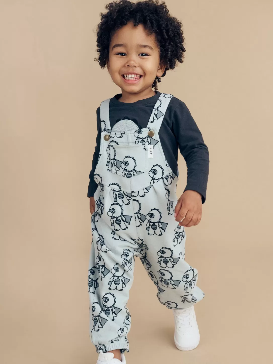 Dino Hero Terry Overalls<Huxbaby Fashion