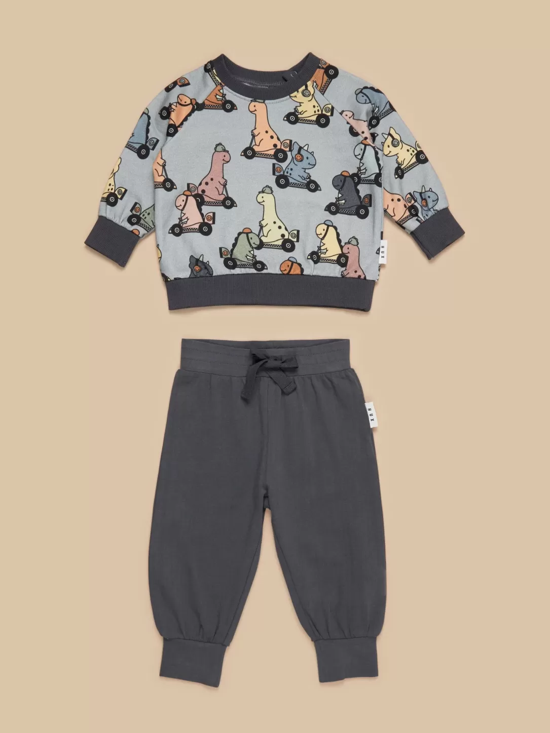 Dino Racer Sweat & Pant Set<Huxbaby Shop