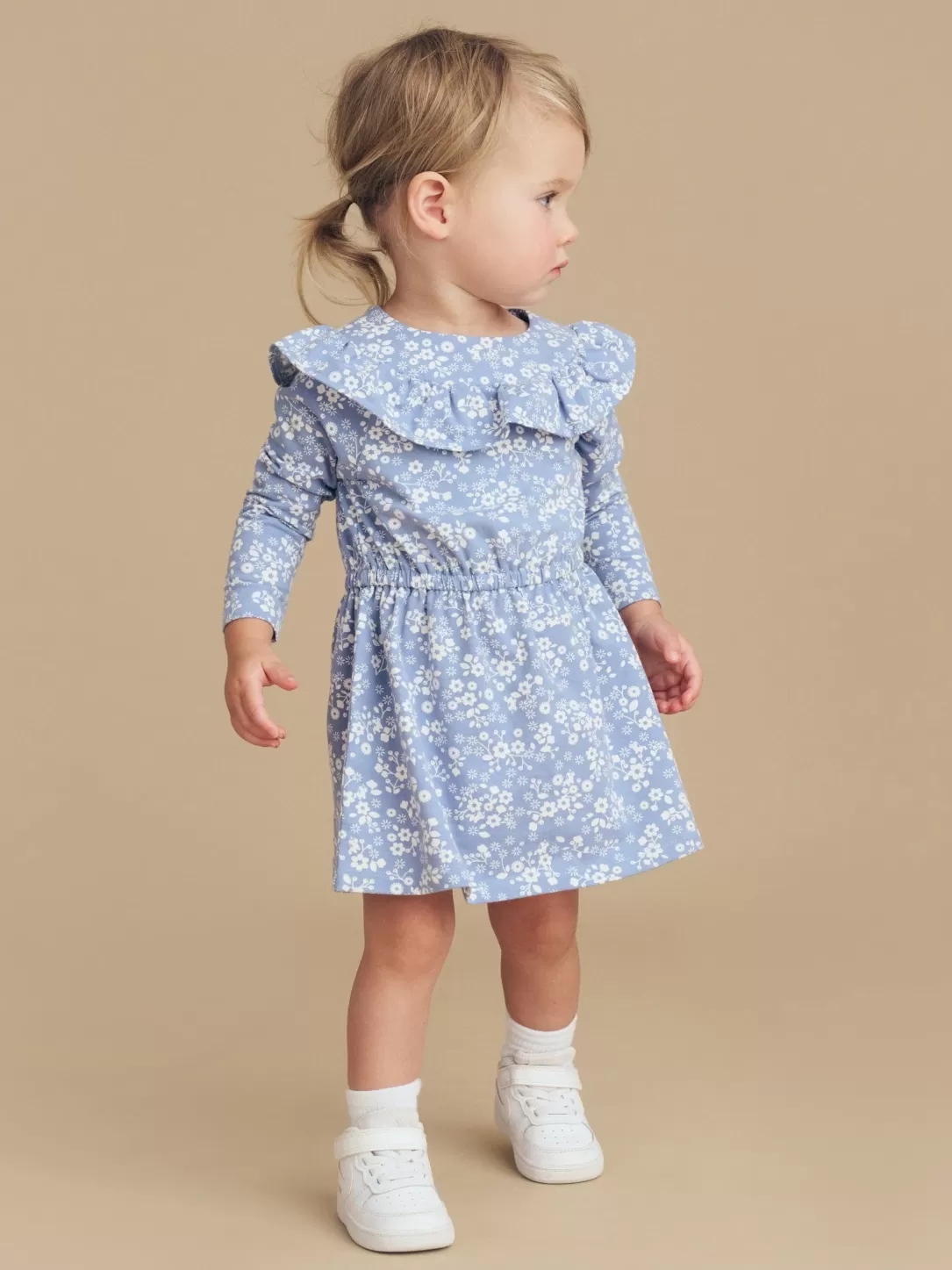 Floral Frill Neck Dress<Huxbaby Cheap