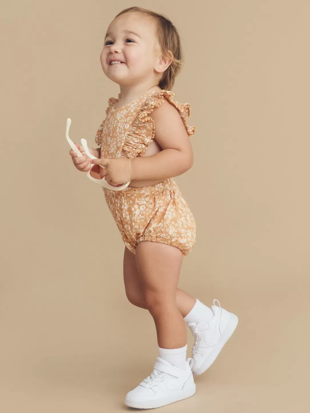 Floral Frill Playsuit<Huxbaby Fashion