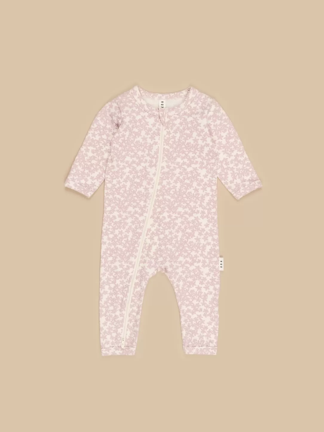 Floral Lilac Zip Romper<Huxbaby Fashion