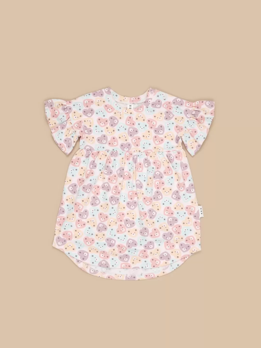 Heart Bear Frill Swirl Dress<Huxbaby Discount