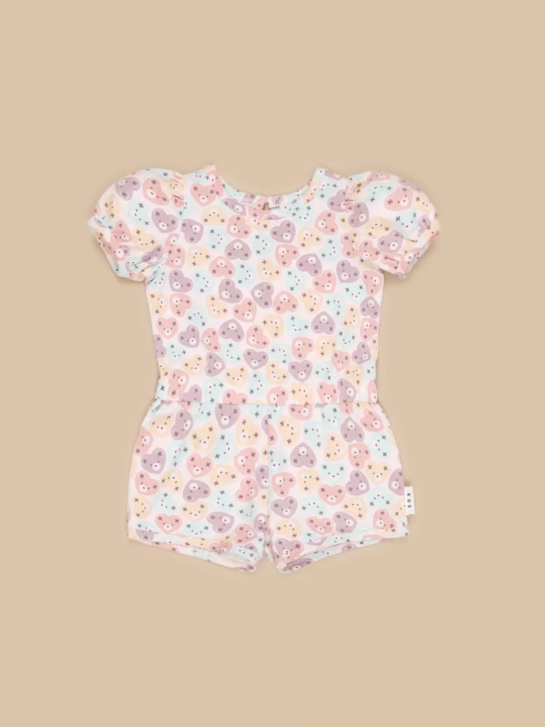 Heart Bear Playsuit<Huxbaby Online