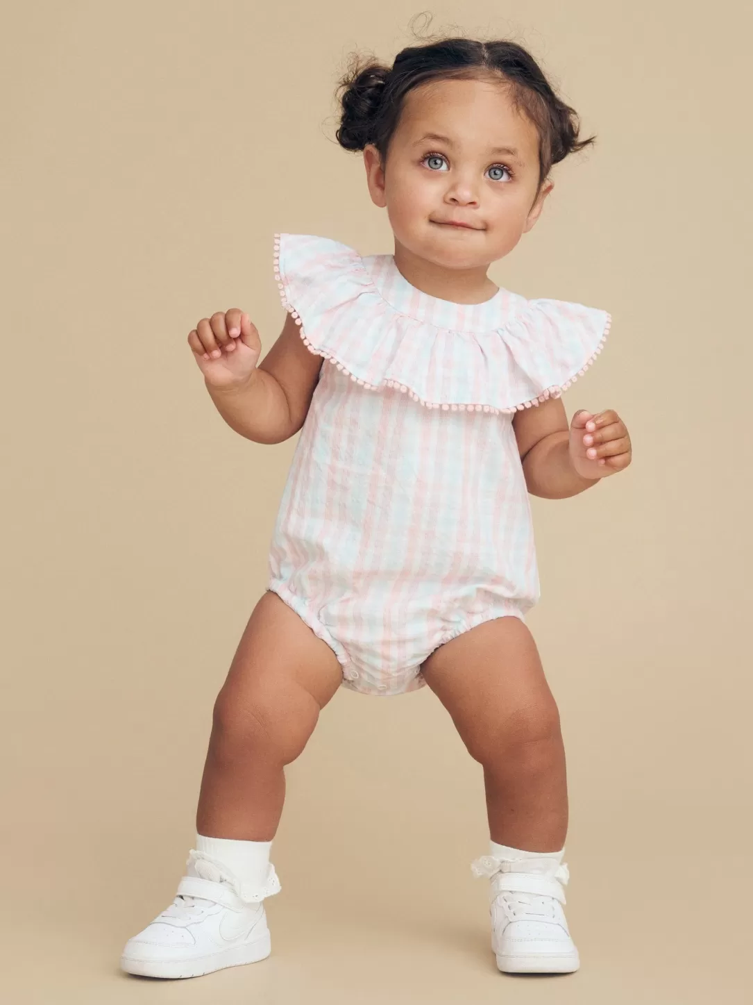 Jewel Check Playsuit<Huxbaby Cheap