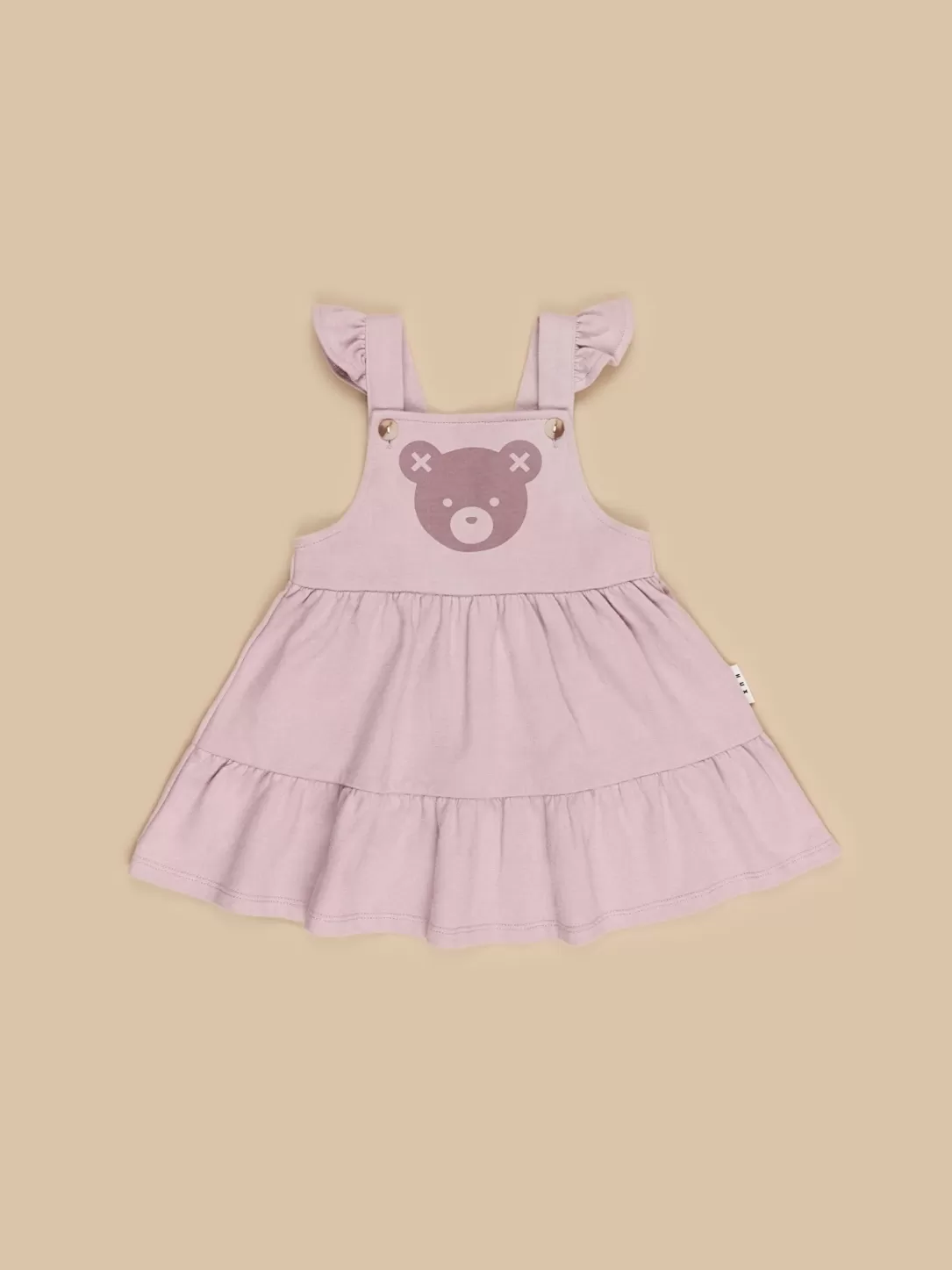 Lilac Terry Pinafore Dress<Huxbaby Outlet