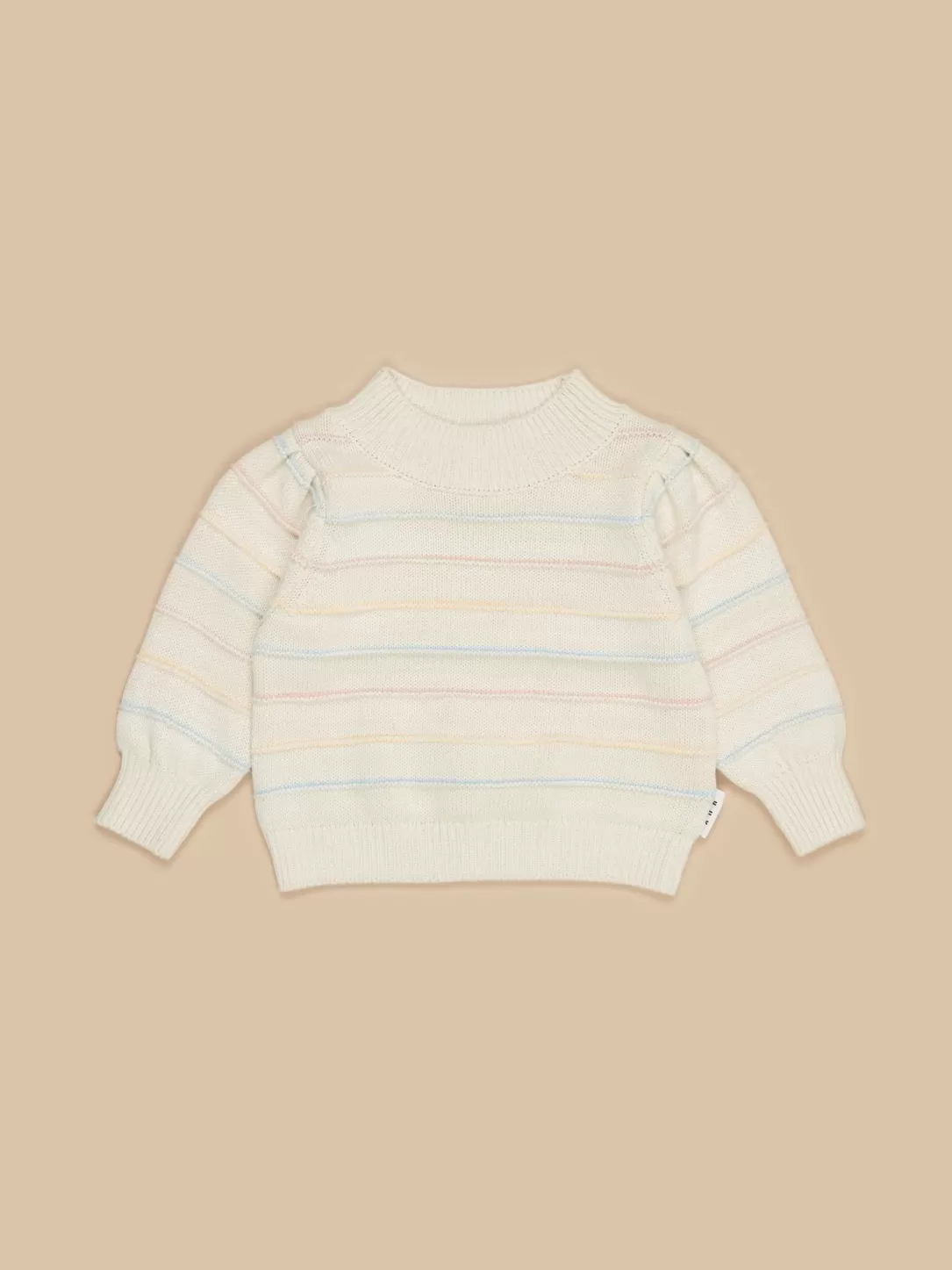 Pastel Stripe Knit Puff Jumper<Huxbaby Flash Sale