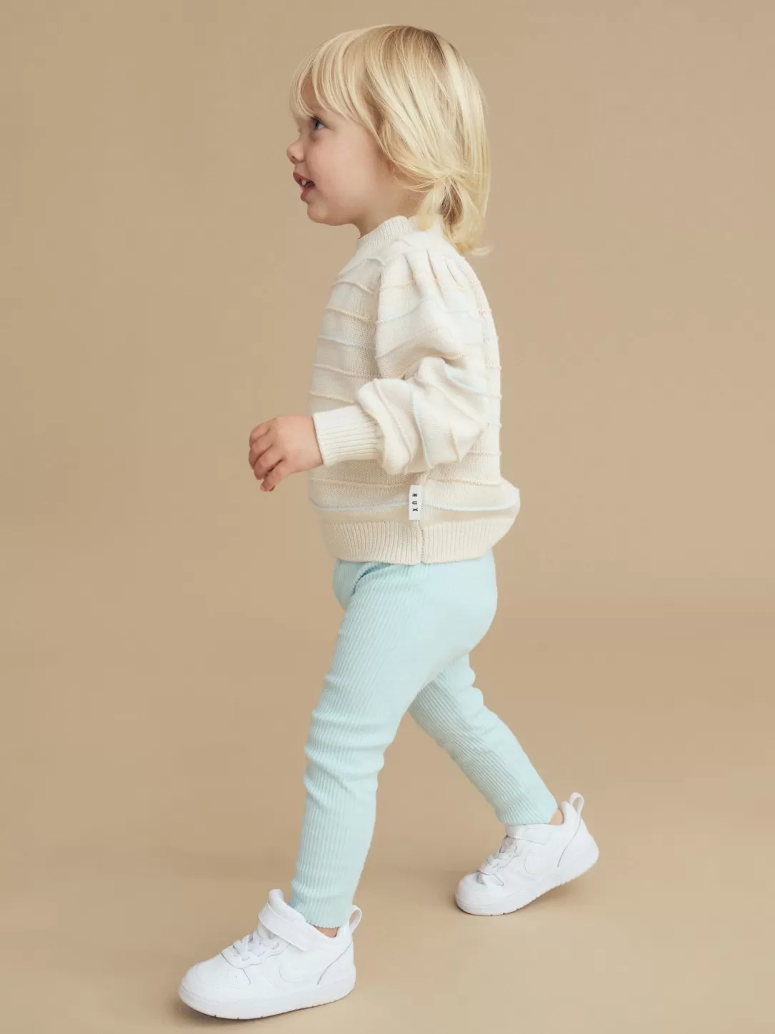 Pastel Stripe Knit Puff Jumper<Huxbaby Discount