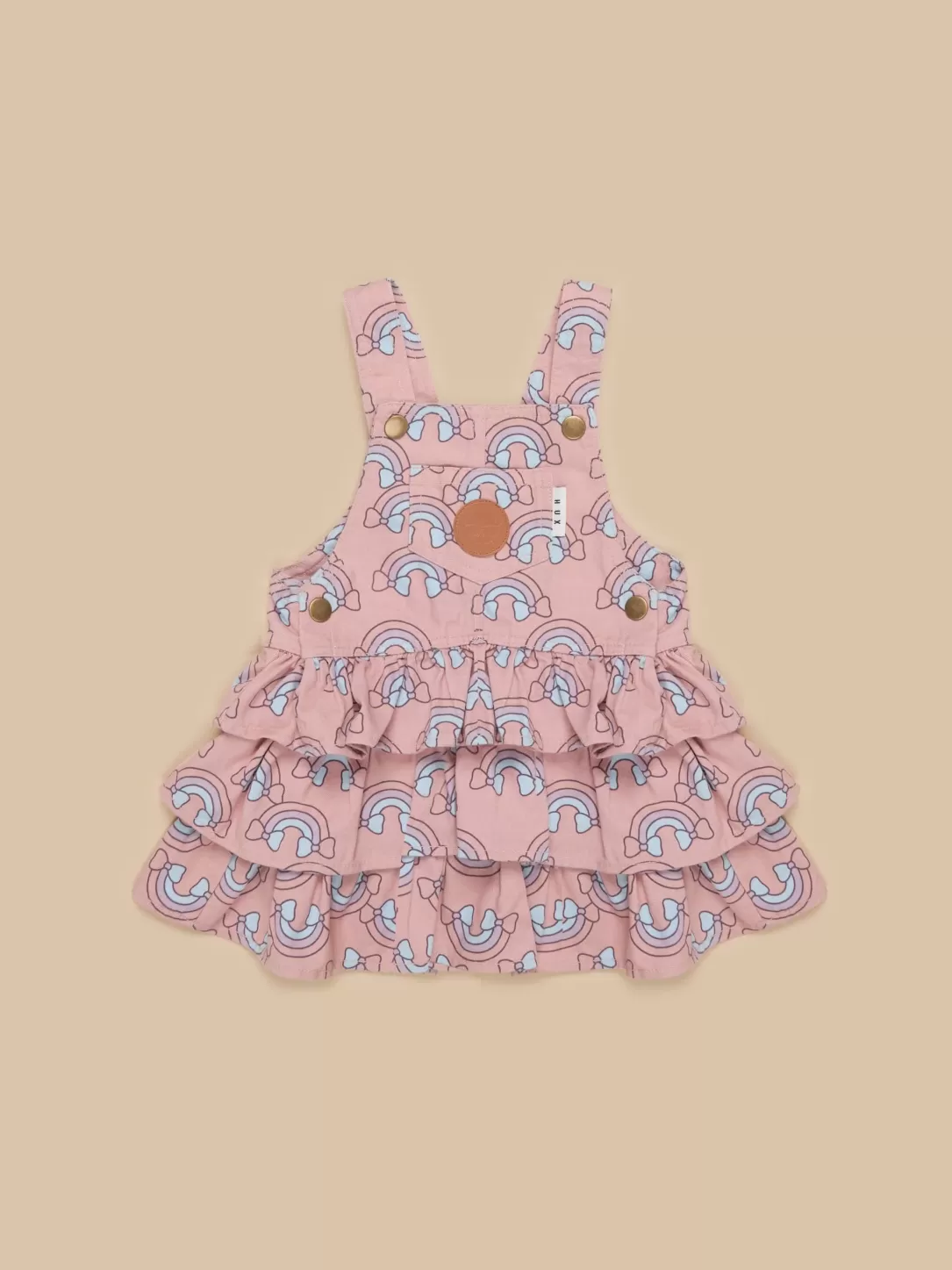 Rain Bow Overall Frill Dress<Huxbaby Sale