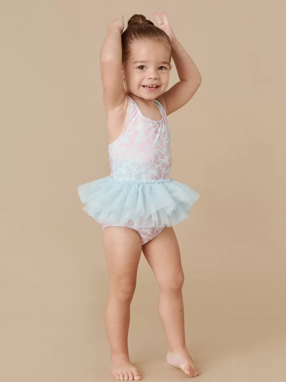 Rainbow Flower Ballet Swimsuit<Huxbaby Hot