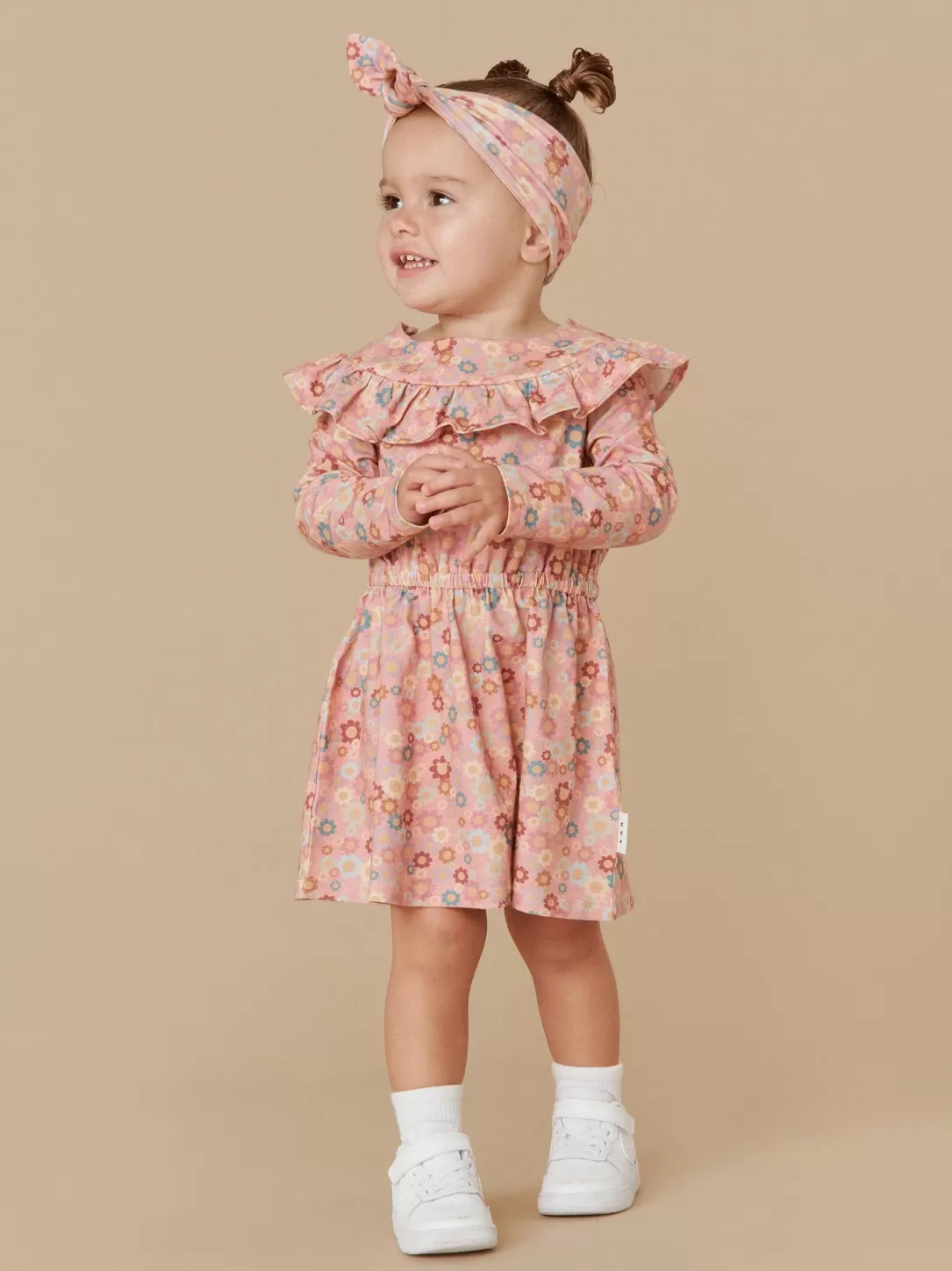 Rainbow Flower Bear Frill Dress<Huxbaby Online