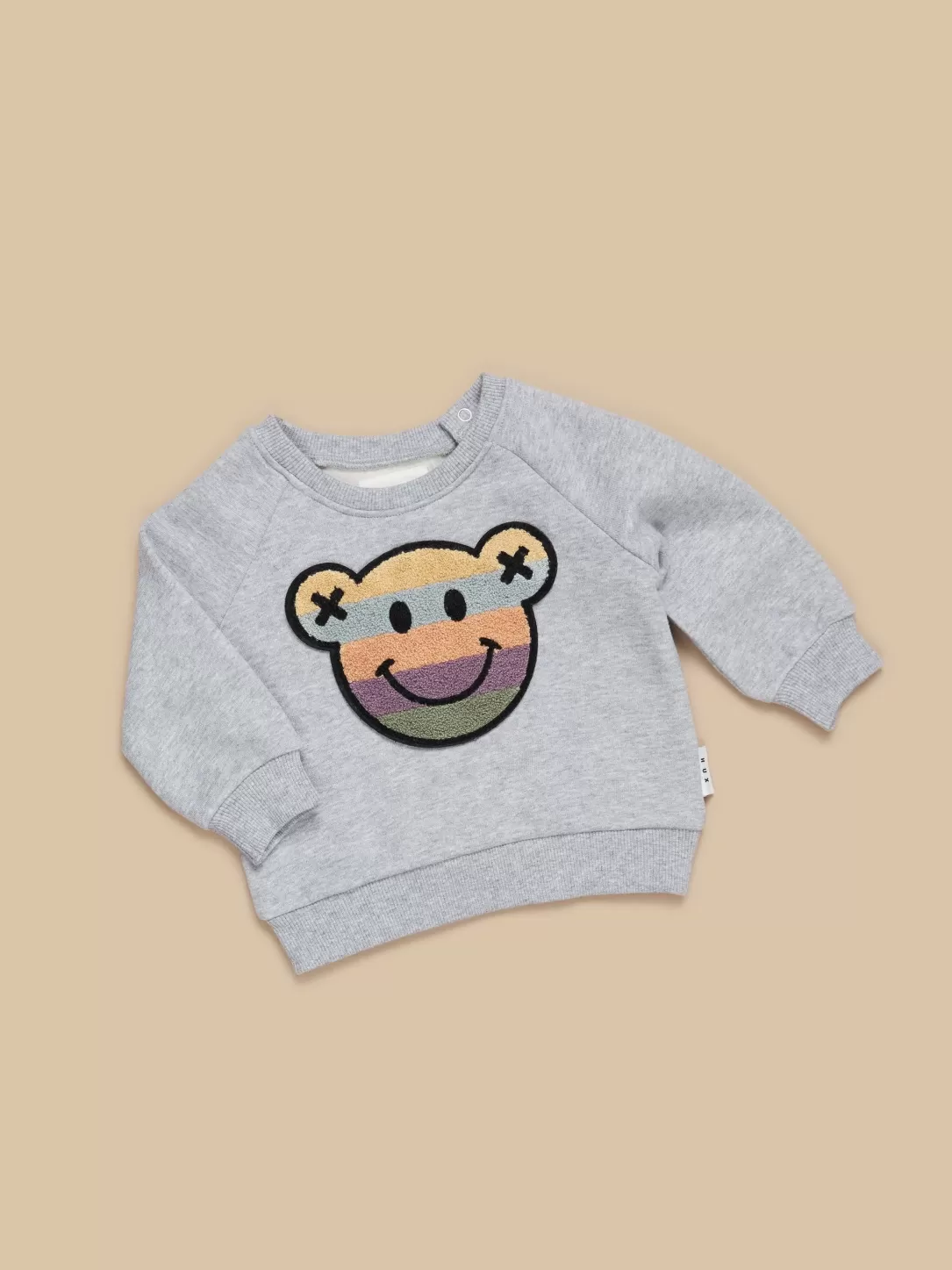 Rainbow Smile Bear Sweatshirt<Huxbaby Fashion