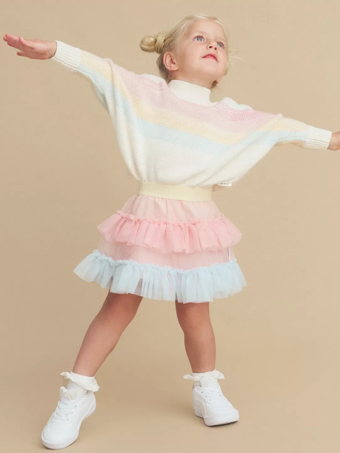 Rainbow Stripe Knit Jumper<Huxbaby Best Sale