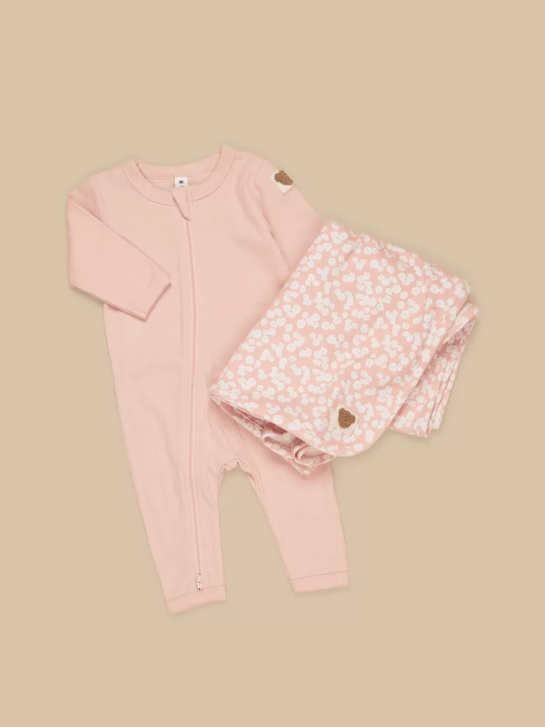 Rib Romper & Blanket<Huxbaby Hot