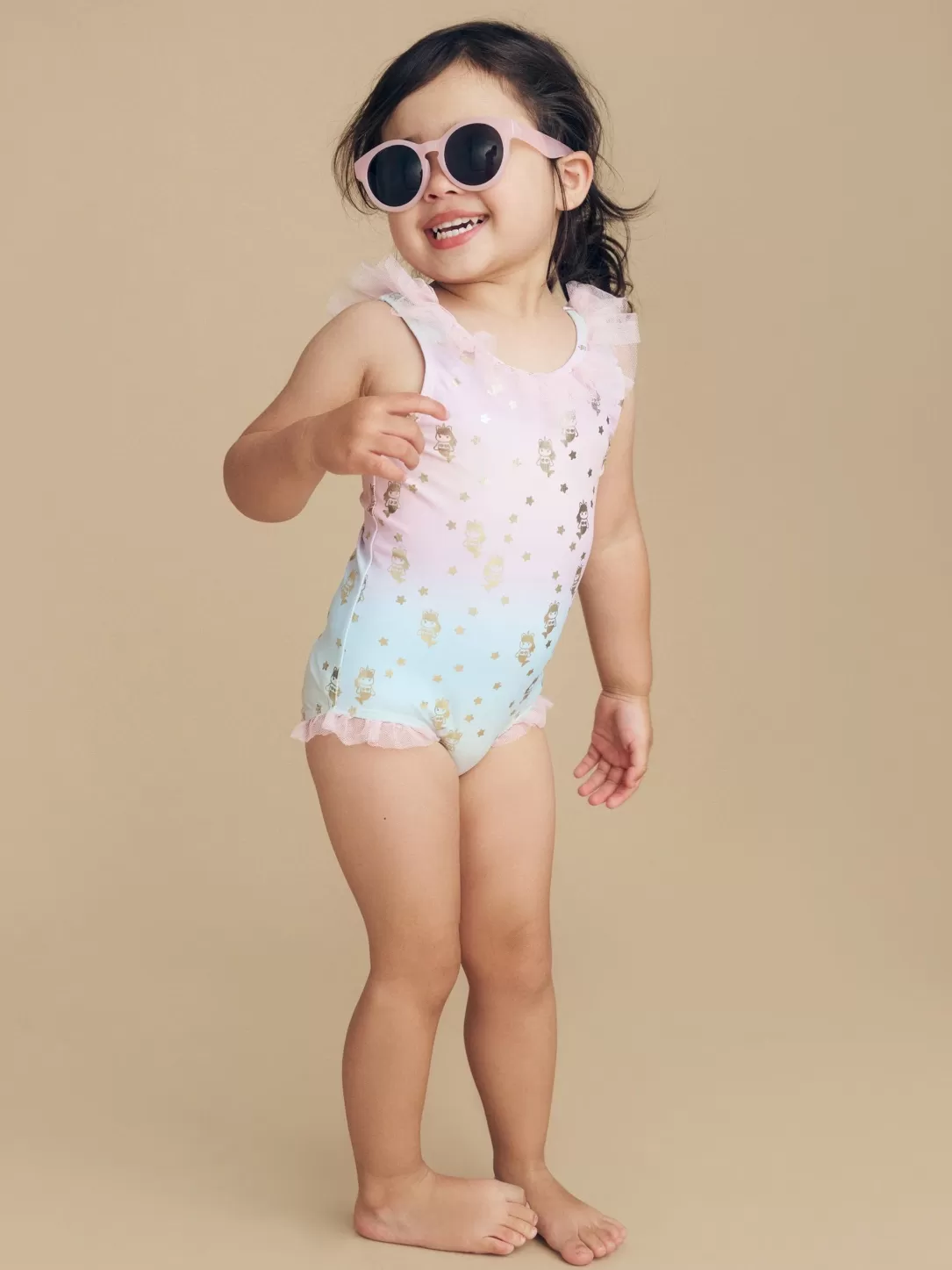 Star Mermaid Flounce Swimsuit<Huxbaby Store