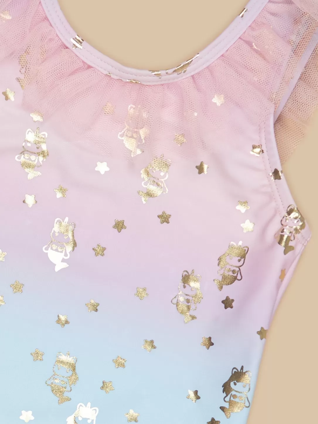 Star Mermaid Flounce Swimsuit<Huxbaby Store