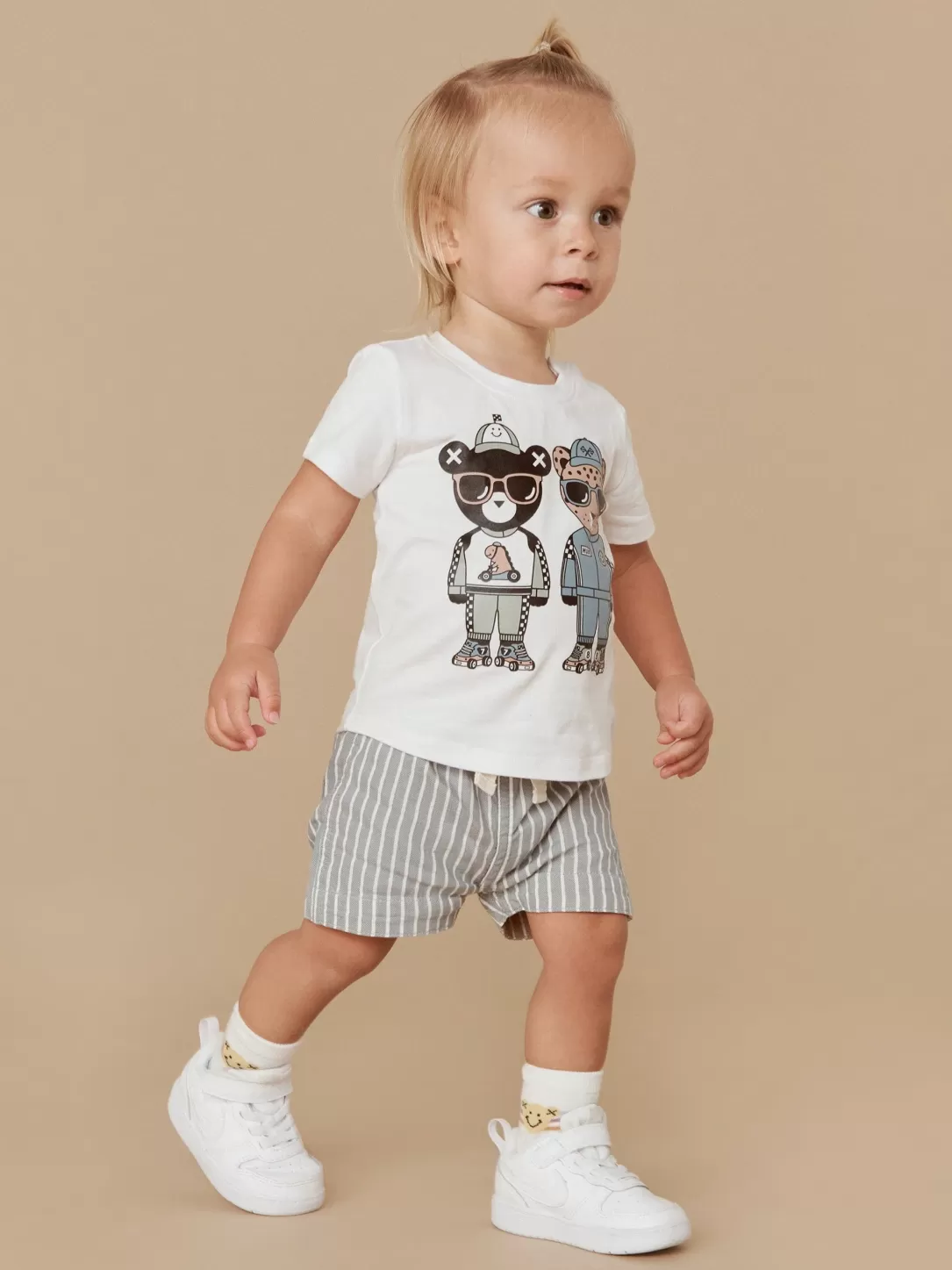 Stripe Reversible Chino Short<Huxbaby Hot