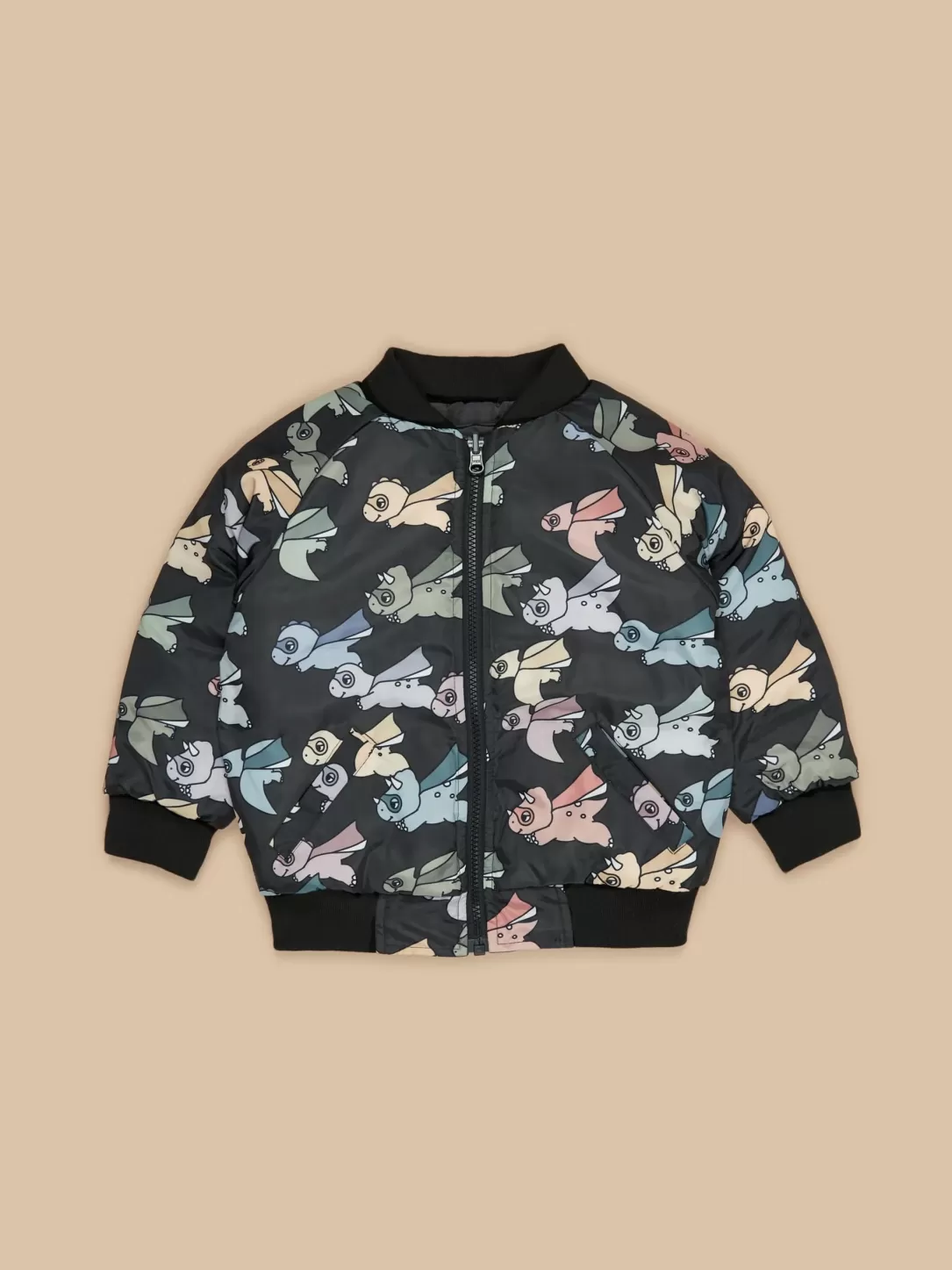 Super Dino Reversible Bomber<Huxbaby Fashion