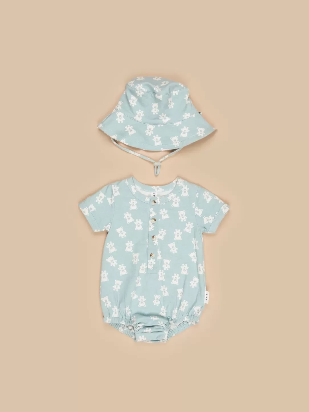 Tumble Bear Romper & Hat Set<Huxbaby New