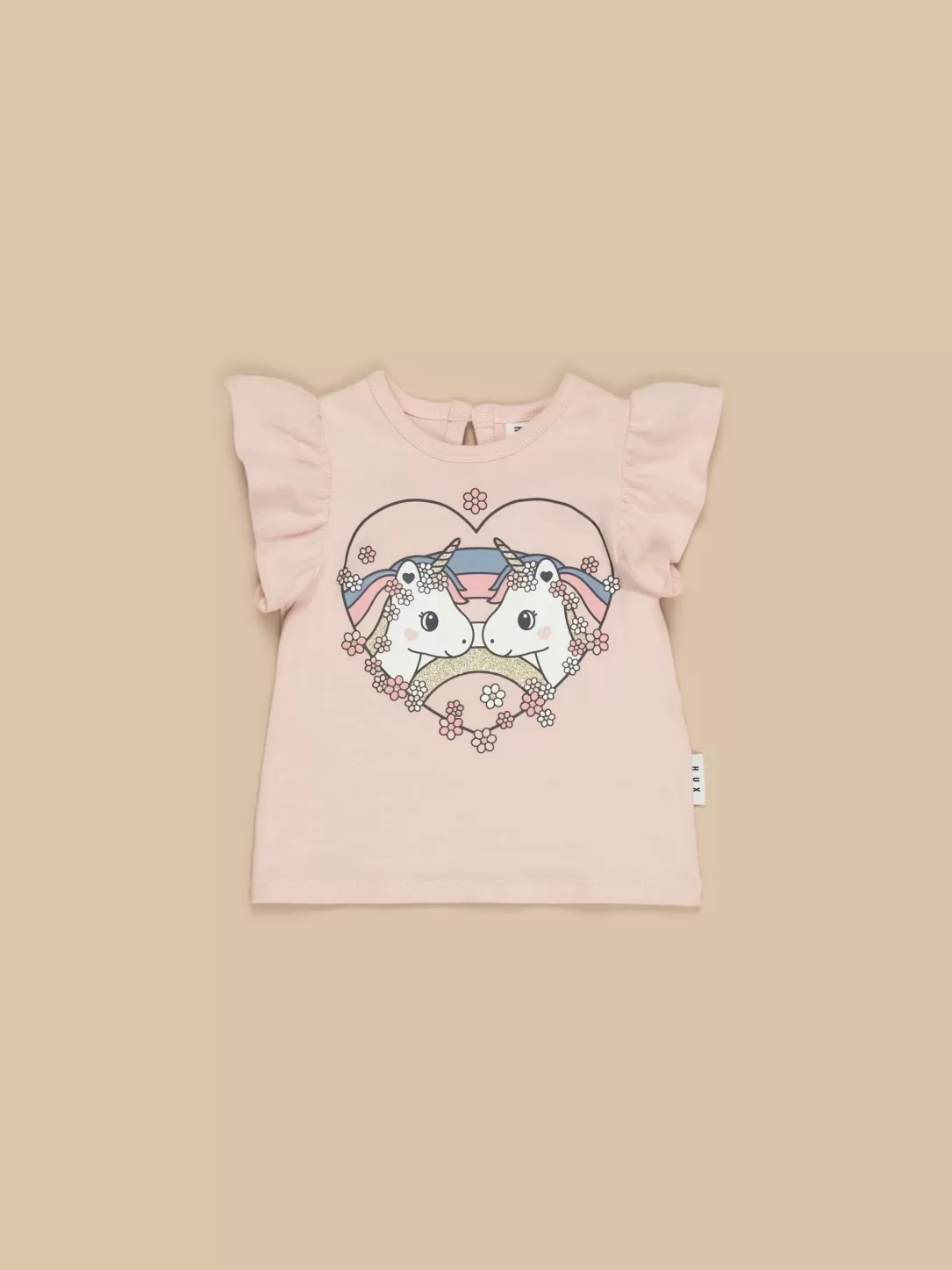 Unicorn Heart Frill T-Shirt<Huxbaby Best