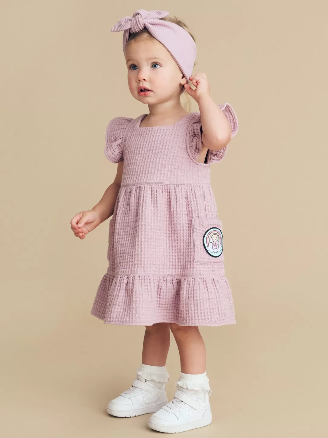 Waffle Frill Pinafore Dress<Huxbaby Outlet